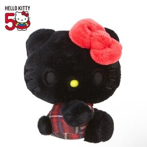 Sanrio Hello Kitty 50th Anniv. Plush Mascot (Black Tartan)